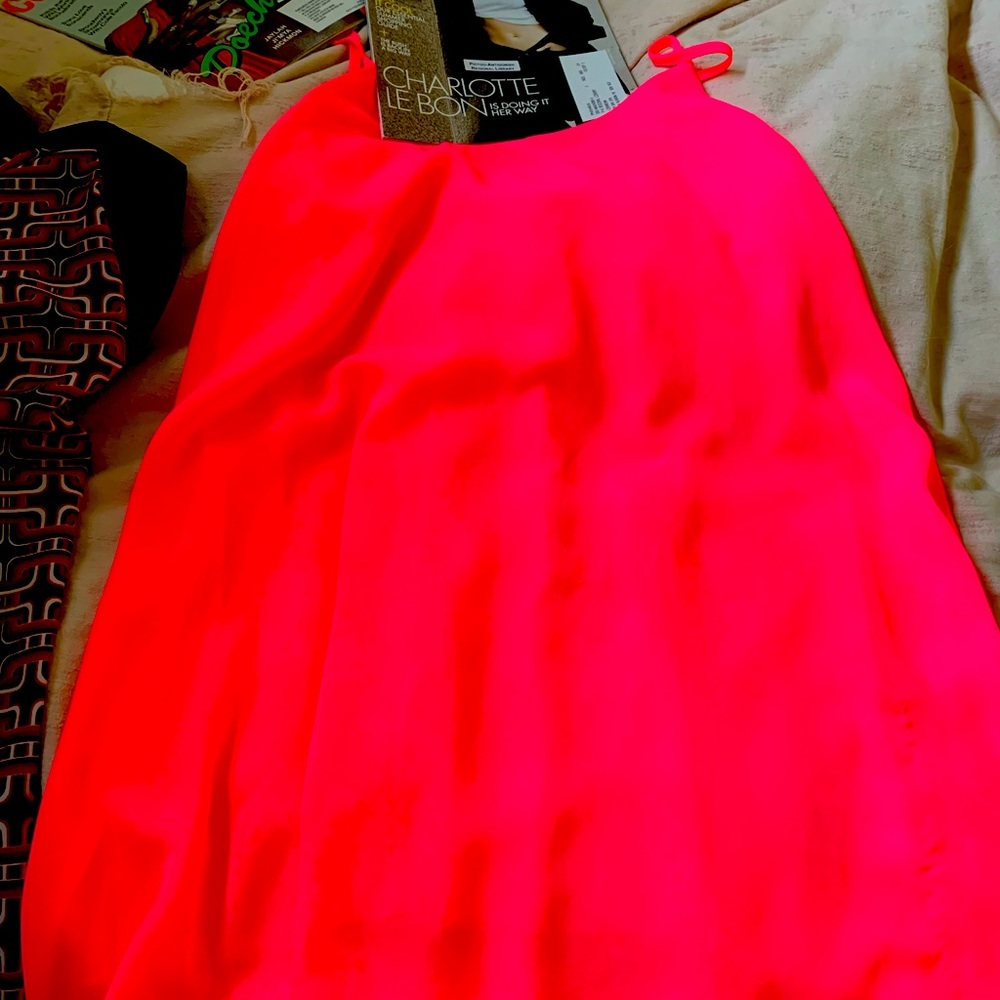 Bloom & Pop Neon Pink Midi Dress